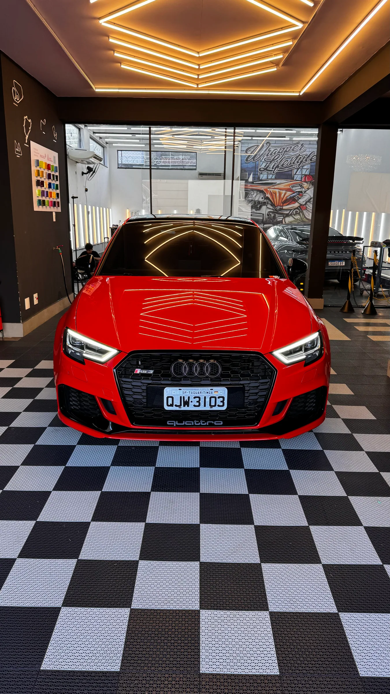 Audi RS3 após vitrificação automotiva em Ribeirão Preto